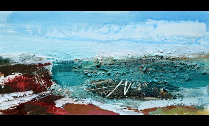 Southerly - mixed media on card